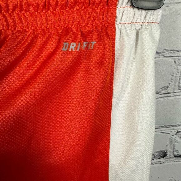 Nike Men’s Elite Basketball Shorts Dri-Fit Drawstring Waist Orange & White S - Picture 5 of 11